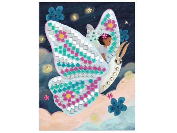 DJECO The Enchanted World Mosaic Kit, Children''s diamond painting kit, 6 År, Multifärg