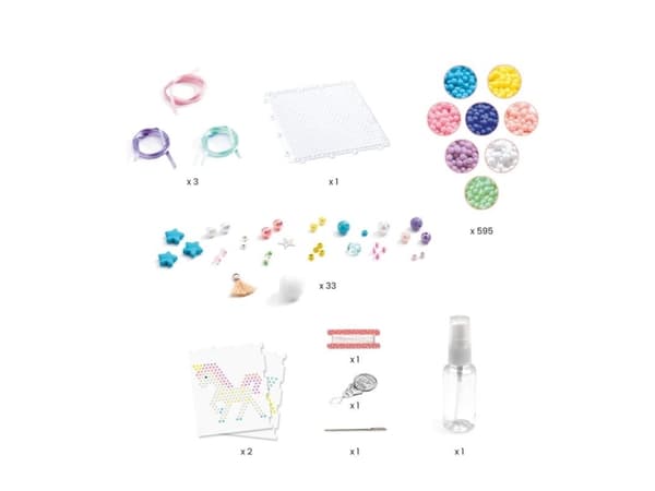 DJECO Rainbow Artistic Aqua, Pärlset för barn, 6 År, Multifärg
