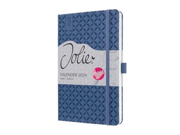 Sigel Jolie J4100, Ukentlig avtalebok, Innbundet (hardcover), 174 sider, Blå, Indigo, A6, Kunstig lær
