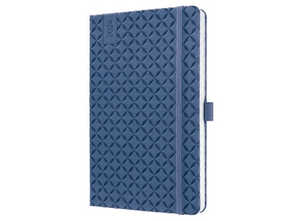 Sigel Jolie J4100, Ukentlig avtalebok, Innbundet (hardcover), 174 sider, Blå, Indigo, A6, Kunstig lær