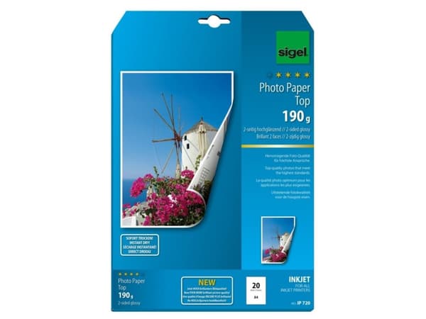 Sigel InkJet Top, Gloss, 190 g/m², A4, 20 ark