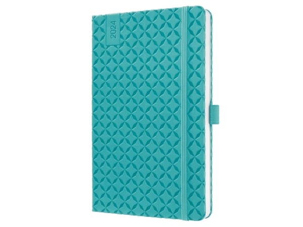 Sigel Jolie J4102, Ukentlig avtalebok, Innbundet (hardcover), 174 sider, Turkis, A6, Kunstig lær