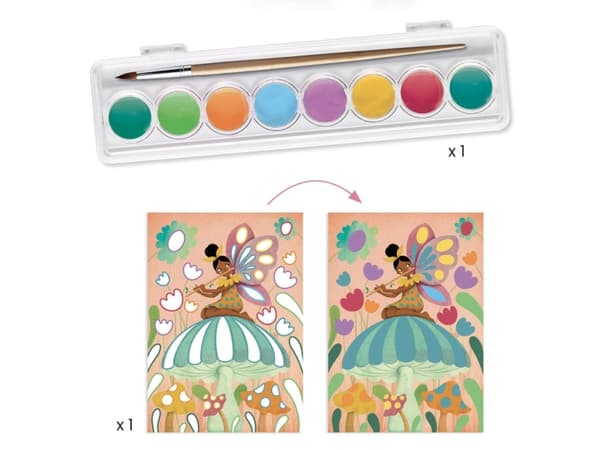 DJECO Fairy Multi Craft Set, Children''s craft kit, 6 år, Flerfarget