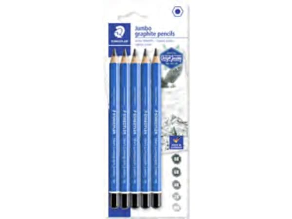 Staedtler Mars Lumograph Jumbo, Multi, Blå, Sekskantet, PEFC, 5,3 mm, Blister