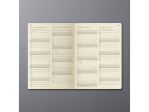Sigel C2424, Veckovis möteskalender, Mjukt omslag, 192 sidor, Svart, A5, Plast