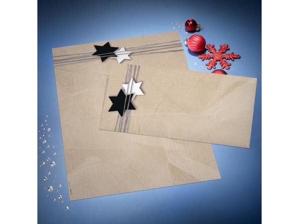 Sigel Christmas Motif Papers, Gavepapir, Beige, Monokromatisk, Papir, Julaften, Julaften