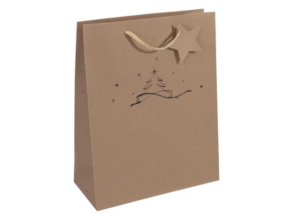 Sigel GT037, Gavepapirbag, Brun, Bilde, Papir, Julaften, Julaften