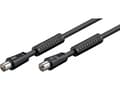 Miniatyrbilde 4 av 4: Wentronic Goobay antennetilkoblingskabel, 100 % skjermet, ferritt, svart, 5 m - IEC/koaksialplugg <=> IEC/koaksialkontakt (50730)