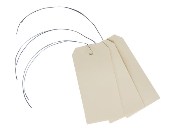 Avery - Försändningsmärke - 51 mm x 100 mm - rektangulär - förstärkt hål - 160 g/m² - kräm (paket om 1000)
