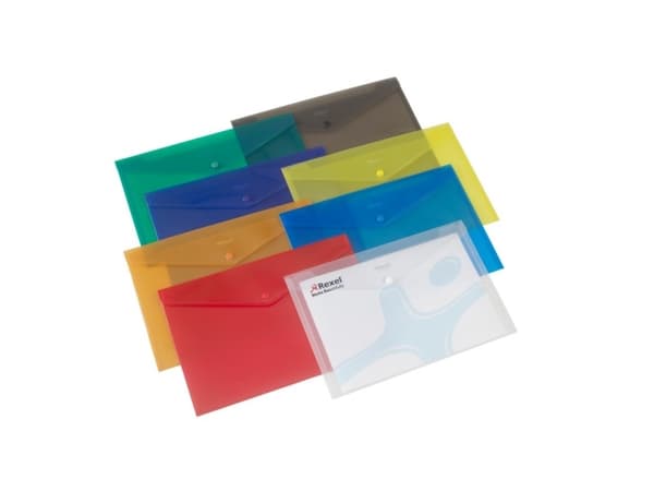 Rexel Popper - Dokumentmappe - for A4 - kapasitet: 150 ark - assortert translucent (en pakke 25)