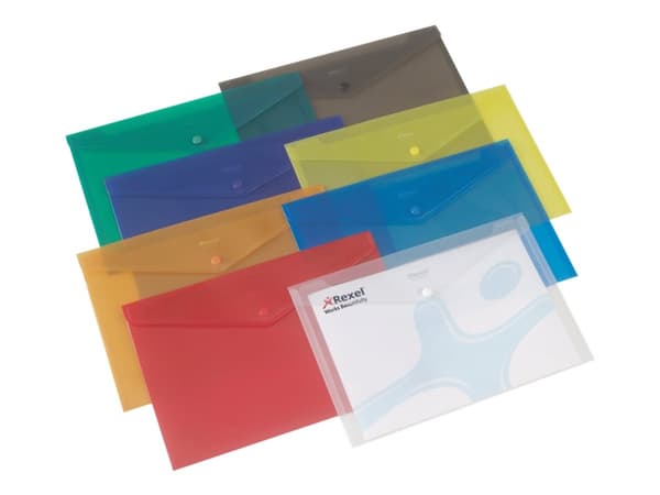 Rexel Popper - Dokumentmappe - for A4 - kapasitet: 150 ark - assortert translucent (en pakke 25)