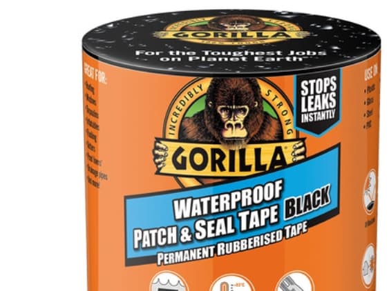 Gorilla Sports Gorilla Patch & Seal - 100mm - Sort - Waterproof - 3 m.