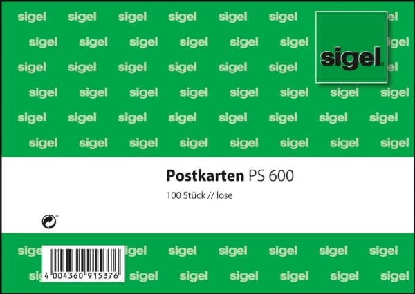 Sigel PS600, Vihreä, Valkoinen, 100 arkkia, 100 kpl