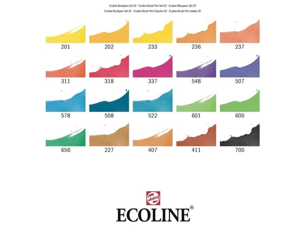 Ecoline Brush Pen set Landscape | 20 colours