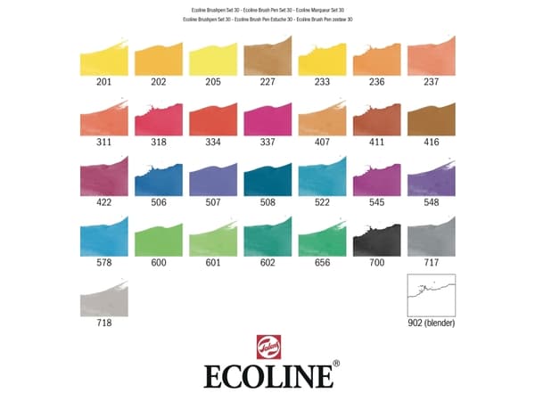 Ecoline Brush Pen set Primary | 30 colours