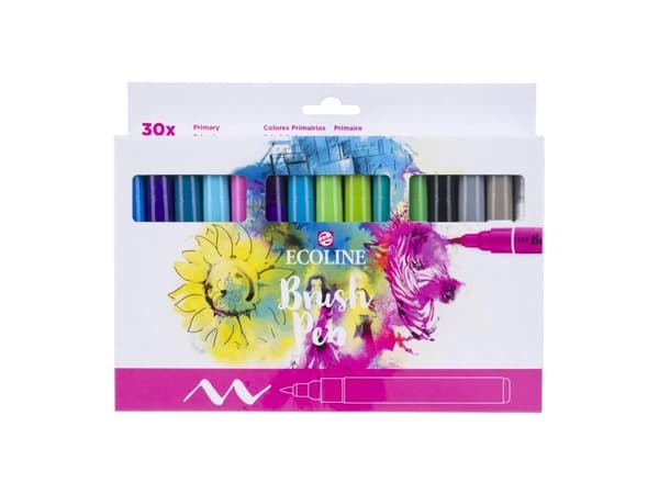 Ecoline Brush Pen set Primary | 30 colours