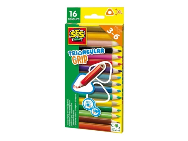 SES Creative Färgpennor - triangulära 16 st