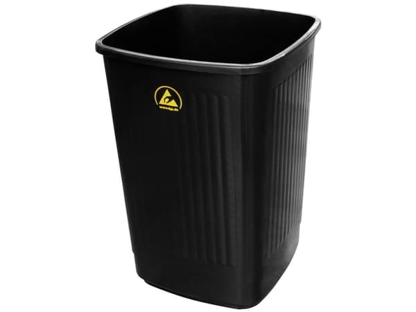 BJZ A-34058 ESD Papirkurv 50 l (B x H x T) 360 x 650 x 360 mm Plastic Sort 1 stk