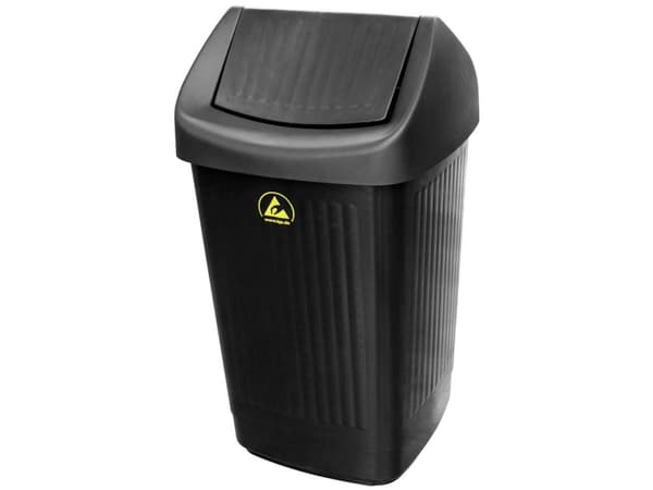 BJZ A-35059 ESD Papirkurv 50 l (B x H x T) 360 x 650 x 360 mm Plastic Sort 1 stk