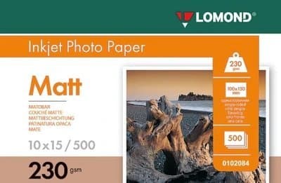 Lomond 0102084, Glansigt, 230 g/m ^, A6, Vit, 500 ark, 100 mm