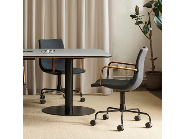 Stol Colt 10013 Drejeligt undestel, sort tekstil, sort stel