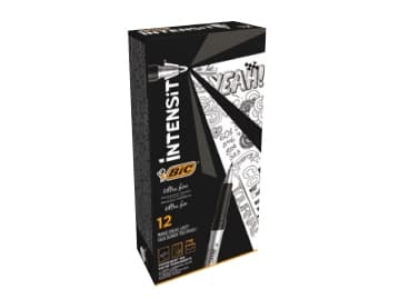 BIC Marking - Markør - permanent - for CD/DVD - svart - alkoholbasert blekk - 0.7 mm - fin - 1.5 g (en pakke 12)