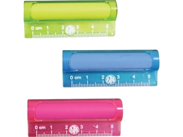 Viskelær og linjal 5cm 2in1 (18stk) ASTRA