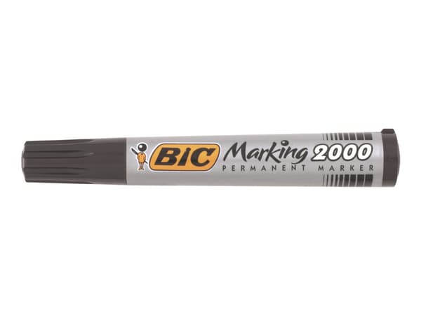 BIC Marking 2000 - Markering - permanent - svart - alkoholbaserat bläck - 1.7 mm (paket om 12)