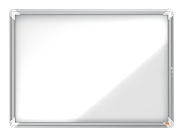 Nobo - Innbygd oppslagstavle - veggmonterbar - 8 x A4 - stål - magnetisk - hvit