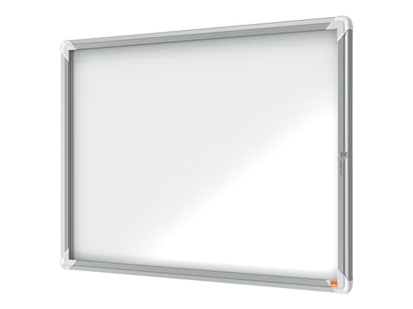 Nobo - Innbygd oppslagstavle - veggmonterbar - 8 x A4 - stål - magnetisk - hvit