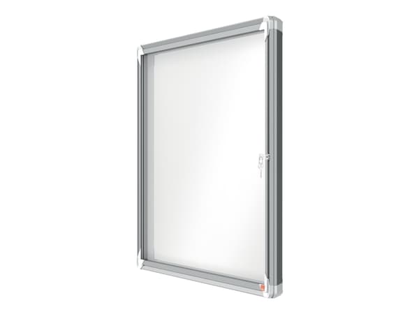 Nobo - Innbygd oppslagstavle - veggmonterbar - 8 x A4 - stål - magnetisk - hvit