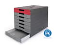 Miniatyrbilde 3 av 5: Durable IDEALBOX PRO 7, Plast, Grå, Rød, A4, A4, 7 skuffer, 250 mm