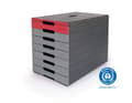 Miniatyrbilde 2 av 5: Durable IDEALBOX PRO 7, Plast, Grå, Rød, A4, A4, 7 skuffer, 250 mm