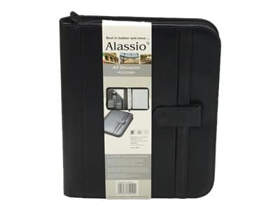 Alassio RICCIONE - Zippet mappe for dokumenter - leatherette - svart