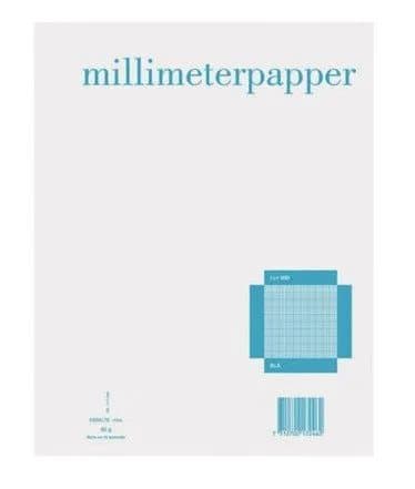 Grafiskt papper 1x1 mm Esselte, 17246 A4, förpackning med 5x50 ark