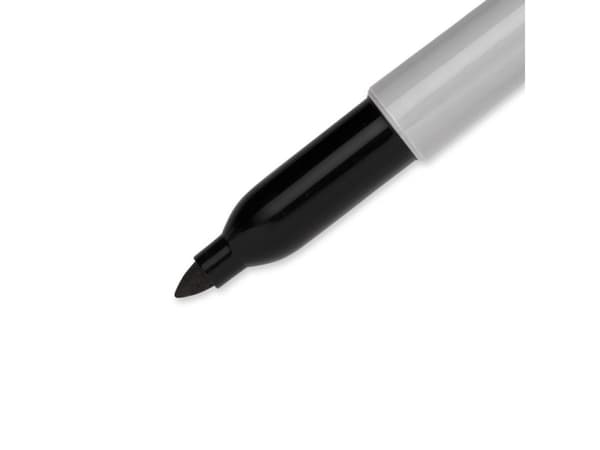 Sharpie Fine Point, Svart, Fine tip, Svart, Grå, Fine, 0,9 mm, Kartong, Läder, Metall, papper, Plast, Sten, Trä