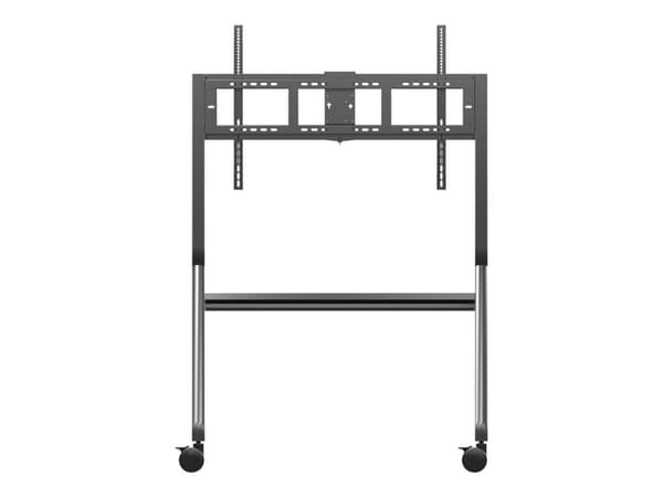 ViewSonic VB-STND-009 - Pyörillä varustettu vaunu - interaktiiviselle litteälle paneelille/LCD-näytölle - ohut vaunu - teräs, polyuretaanipyörät (PU)