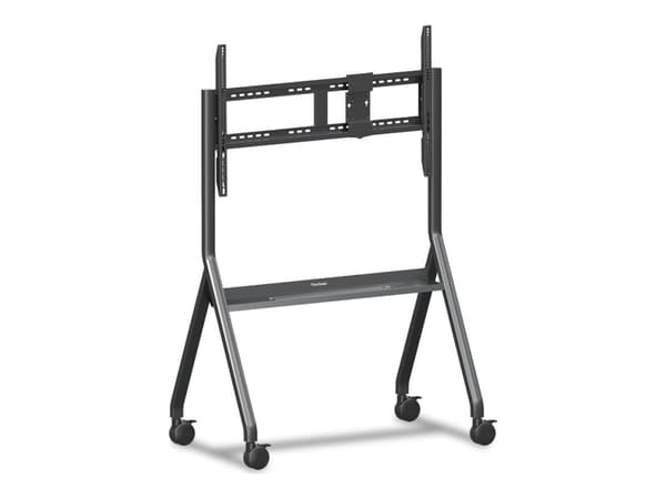 ViewSonic VB-STND-009 - Vogn - for interaktiv flatpanel / LCD-display - slim trolley - stål, polyurethane (PU) wheels - skjermstørrelse: 65"-105" - m Sort, Sølv