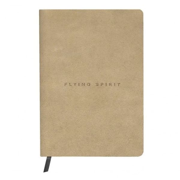 Flying Spirit Anteckningsbok i läder A5, 14,8x21cm, linjerad 180 sidor, 90 ark, papper är elfenbensfärgat, levereras i en ask
