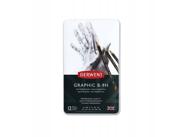 Derwent Graphic blyanter 12 stk sæt "hard"