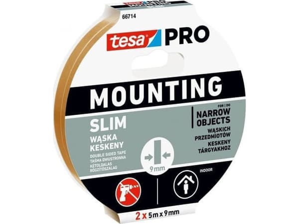 tesa kaksipuolinen kiinnitysnauha LED-nauhoille 2x 5m: 9mm (h5571400) pro