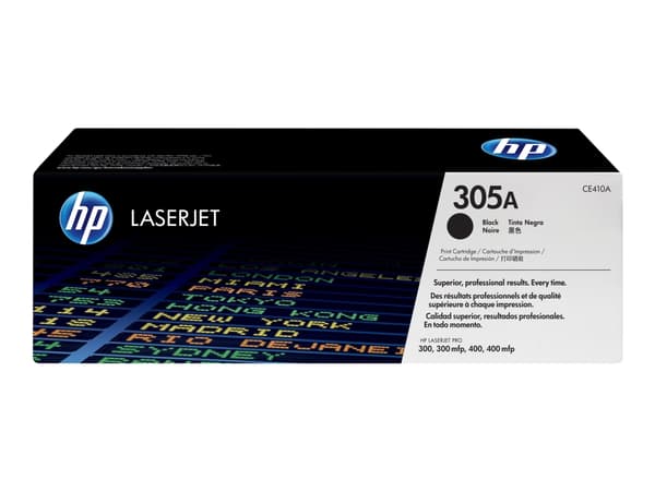 HP 305A - Svart - original - LaserJet - tonerpatron (CE410A) - for LaserJet Pro 300 M351, 400 M451, MFP M375, MFP M475