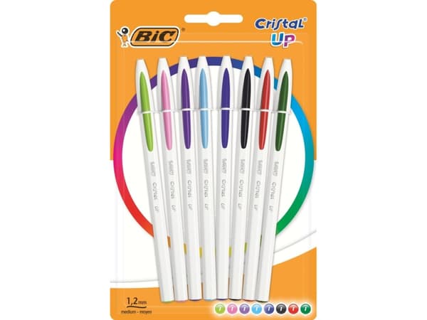 Bic BIC CRISTAL UP AST+FUN KULEPENN 8 FARGER BLISTER