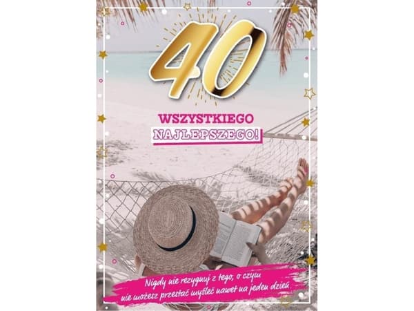 40. syntymäpäiväkortti