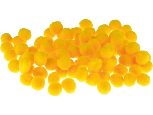 Gula pomponger 10mm 100st EDUKAMP
