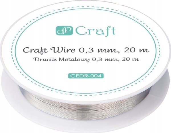 Julepynt DP Craft DPCRAFT metalltråd 0,3mm 20m - sølv