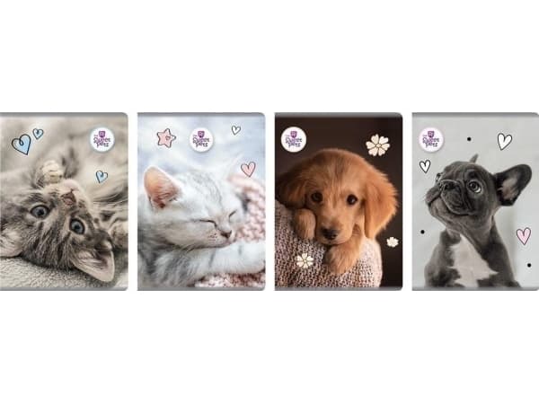 Notebook A5/60K The Sweet Pets line (5stk) EDUKAMP