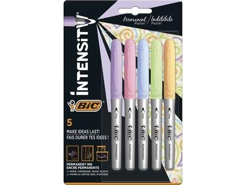 BIC 942865, Blå, Grön, Rosa, Lila, Gul, Rundad spets, Multifärg, Medium, 1,8 mm, 0,8 mm