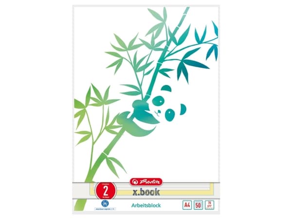 Herlitz GREENline, Bilde, Grønn, Hvit, A4, 50 ark, 70 g/m², Linjerte ark