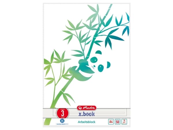 Herlitz GREENline, Bild, Grön, Vit, A4, 50 ark, 70 g/m ^, Linjerat papper